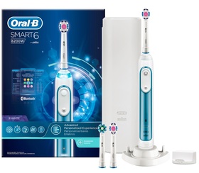 Zahnbürste SMART 6 - 6000W - Bluetooth, weiß/blau
