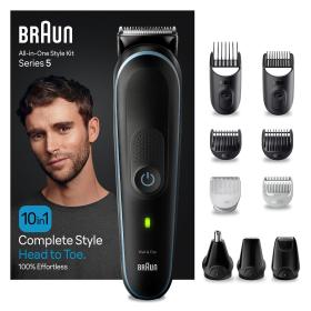 Braun All-in-One Style Kit MGK5445, sw./bl. +Nasentrimmer