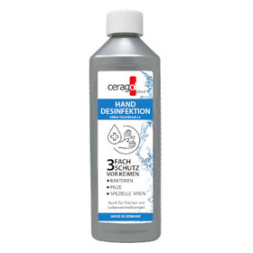 Ceragol ULTRA Hand Desinfektion 500m Flasche (o.Alkohol) 3fach Schutz