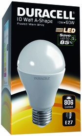 Duracell LED-Leuchte Standardform E27 matt 10W (wie 60W)warmweiß A21