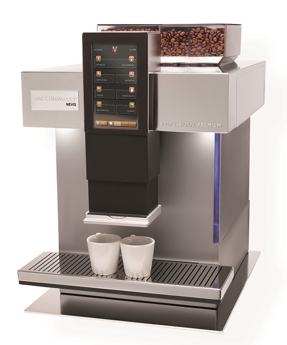 MacchiaValley Nevis silver steel, Premium Kaffeevollautomat