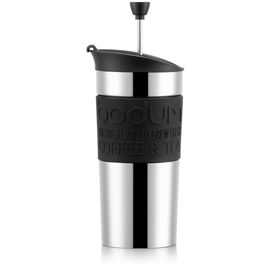 Bodum Kaffeebereiter, 0.35 l, Edelstahl, TRAVEL PRESS, schwarz
