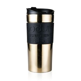 Bodum Travel Mug, Edelstahl, doppelwandig, 0.35 l, gold