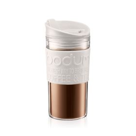 Bodum Travel Mug, Kunststoff, 0.35l, cremefarben