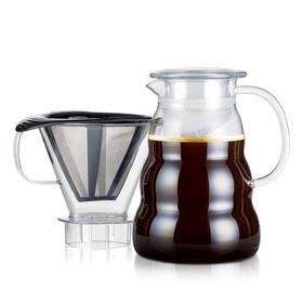 Bodum Kaffeebereiter mit Permanentfilter, 8 Tassen, 1.0 l, Transparent