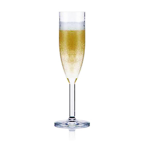 Bodum OKTETT 4 Champagner-Gläser aus Kunststoff, 0.12 l, Transparent