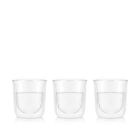 Bodum Set mit 3 Sake-Gläsern o-choko, doppelwandig, 0,06 l, Transparent