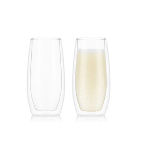 Bodum 2-teiliges Set doppelwandiger Champagnergläser, 0.2 l, 6.7 oz, Transparent