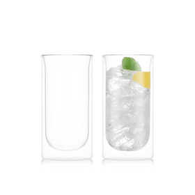 Bodum SKAL 2er Set Gin & Tonic 0,3 l doppelwandige Gläser transparent