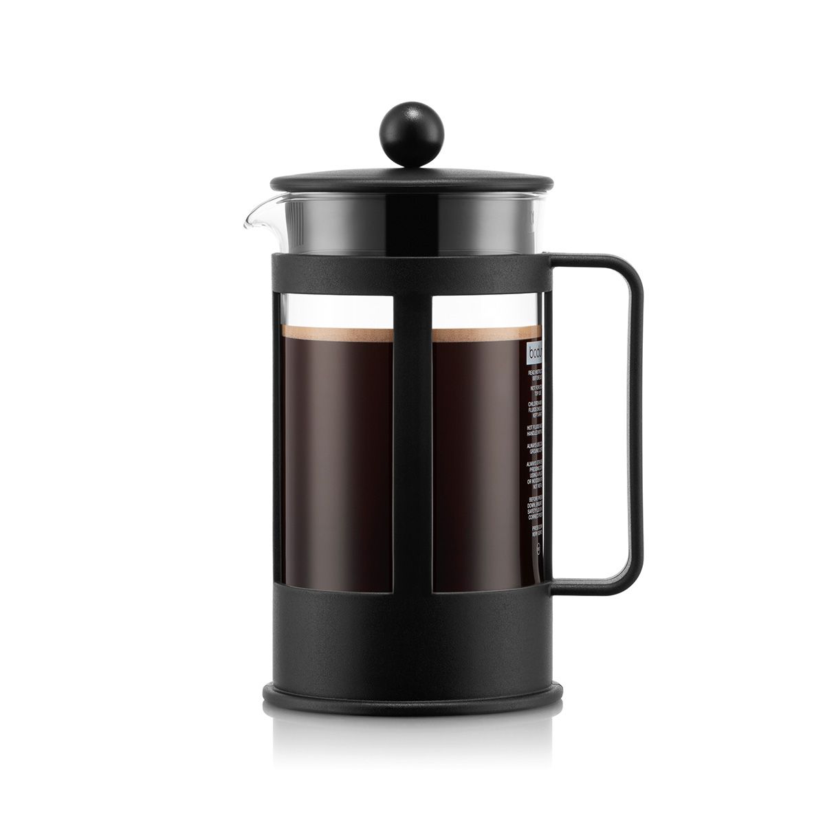 Bodum Kaffeebereiter, 8 Tassen, 1.0 l, KENYA, schwarz