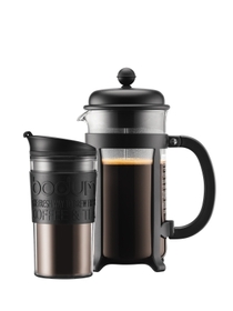 Bodum Kaffeebereiter, 8 Tassen, 1.0 l und Travel Mug, 0.35 l
