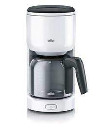 Braun Kaffeemaschine PurEase KF3100 WH, 10 Tassen, weiß