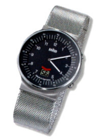 Braun AW200 Funk-Armbanduhr / silber