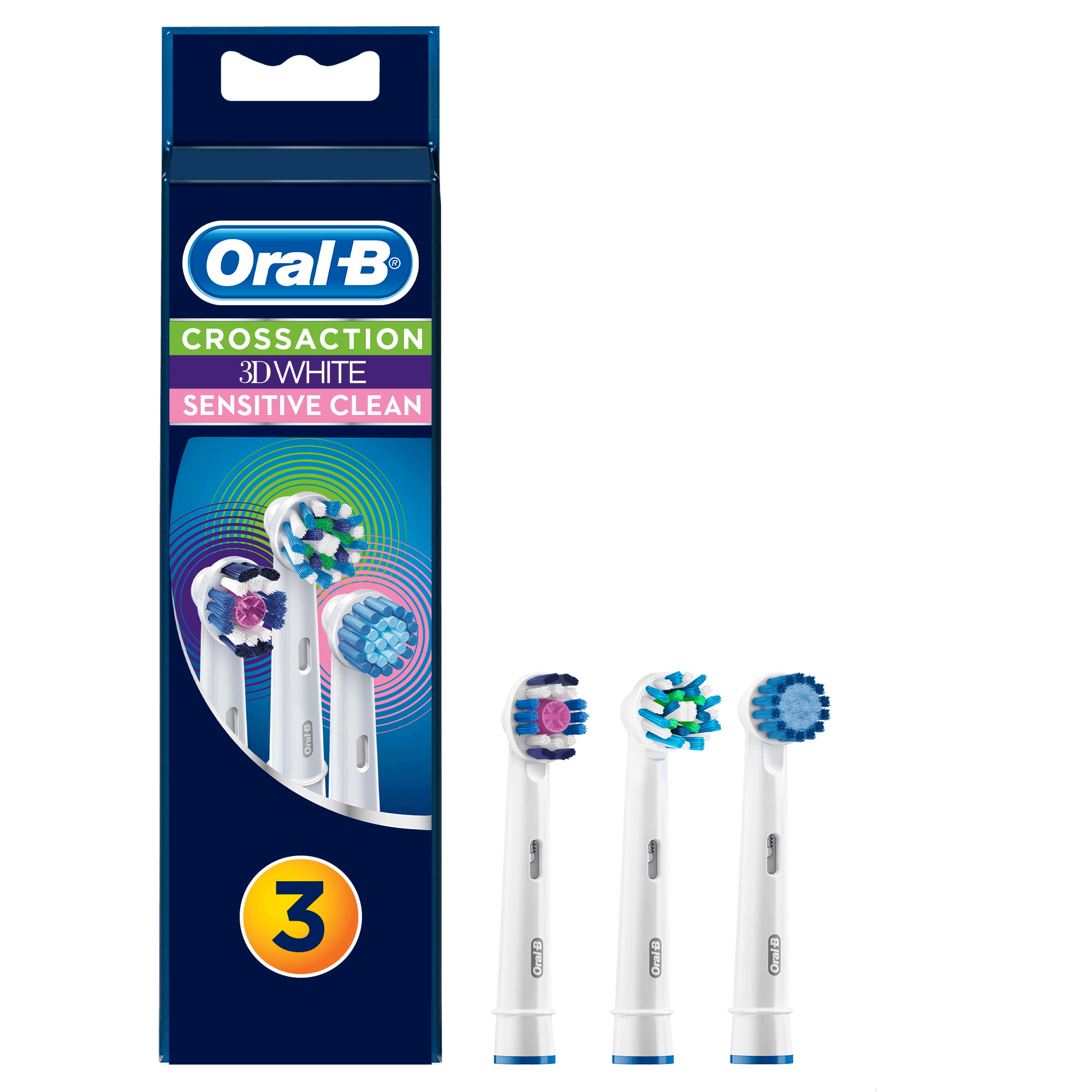 Braun Oral-B Pro 600 Elektrische Zahnbürste 3D-White CrossAction Weiß Grün