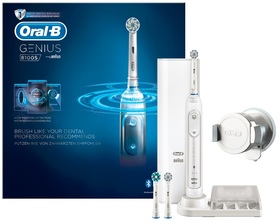 #Oral-B Zahnbürste Genius White 8100S - Bluetooth mit Smartphone-Halter