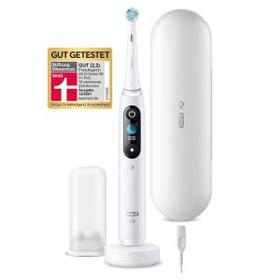 Oral-B iO9 Elektrische Zahnbürste mit Magnet-Technologie, sanfte Mikrovibrationen, 7 Putzprogramme & Farbdisplay, Lade-Reise-Etui, white alabaster