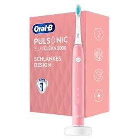 Oral-B Pulsonic Slim Clean 2000 Elektrische Schallzahnbürste für sanfte Reinigung und ein strahlendes Lächeln, 2 Putzprogramme, Timer, pink
