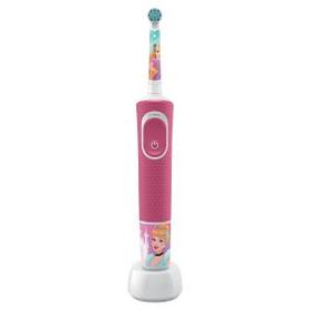 Oral-B Kids Princess Elektrische Zahnbürste für Kinder ab 3 Jahren, extra weiche Borsten, 2 Putzmodi inkl. Sensitiv, Timer, 4 Princess-Sticker, rosa