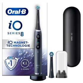 Oral-B iO Series 8 Elektrische Zahnbürste, Reiseetui, Black Onyx
