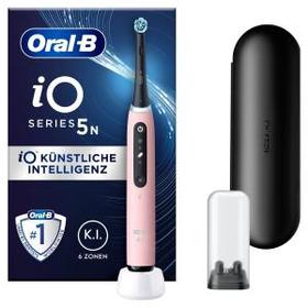 Oral-B iO 5 Elektrische Zahnbürste mit Magnet-Technologie, 5 Putzmodi, LED-Anzeige & Reiseetui, blush pink