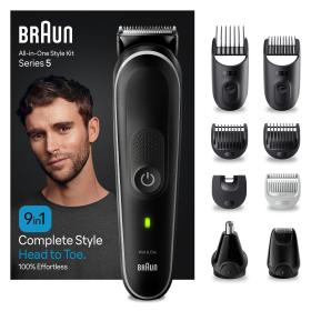 Braun All-In-One Styling Set Series 5 MGK5410, 9-in-1 Set für Bart, Haare, und mehr