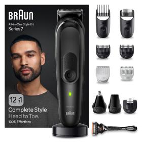 Braun All-In-One Styling Set MGK7460, 12-in-1 Set für Bart, Haare, Bodygrooming und mehr