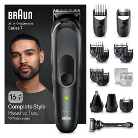Braun All-In-One Styling Set Series 7 MGK7470, 16-in-1 Set für Bart, Haare, Bodygrooming und mehr