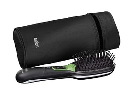 Braun Haarbürste Satin Hair 7 Brush BR730 mit Tasche, sw./grün