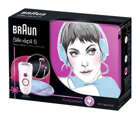 Braun Silk-épil 5 Epilierer - 5187 Geschenkbox + Kopfhörer