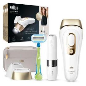 Braun Silk-Expert Pro 5 PL5159 IPL-Haarentfernungsgerät für Damen, dauerhaft sichtbare Haarentfernung für zu Hause, weiß/gold