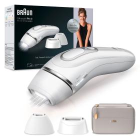 Braun Silk-Expert Pro 3 PL3230 IPL-Haarentfernungsgerät für Damen, dauerhaft sichtbare Haarentfernung für zu Hause, Weiß/Silber