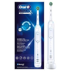 Oral-B Genius X Elektrische Zahnbürste mit künstlicher Intelligenz & Putztechnikerkennung, visuelle Andruckkontrolle, 6 Putzmodi inkl. Sensitiv, Timer