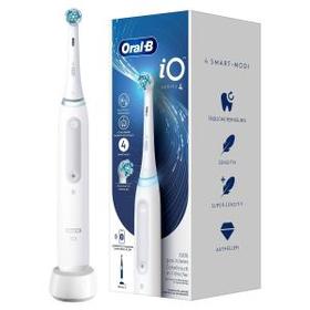 Oral-B iO 4 Elektrische Zahnbürste mit Magnet-Technologie, 4 Putzmodi, quite white