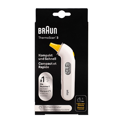 Braun Ohr-Thermometer ThermoScan®3 weiss