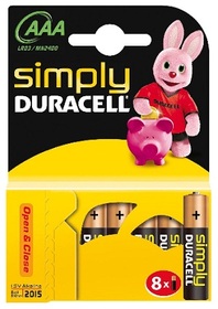 Duracell Simply - AAA(MN2400/LR03) 8Stück BPH8 Dclick