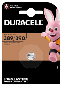 Duracell D389/390 Uhrenbatterie, AgO 1,55V / 80mAh