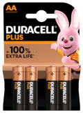 Duracell MN1500-Plus AA 4Stk. Alkaline Mignon Batterie