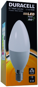 Duracell #LED-Leuchte Kerzenform E14 matt 6,7W (wie 40W) warmweiß C14