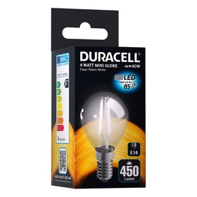 Duracell #LED-Filament-Leuchte Tropfenform E14 klar 4W (wie 40W)