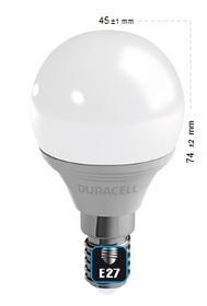 Duracell #LED-Leuchte Tropfenform E27 matt 3,4W (wie 25W) warmweiß