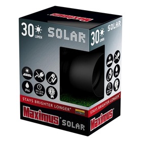 Maximus #LED Solar Spotleuchte aus Metallguss mit Kunststofflinse